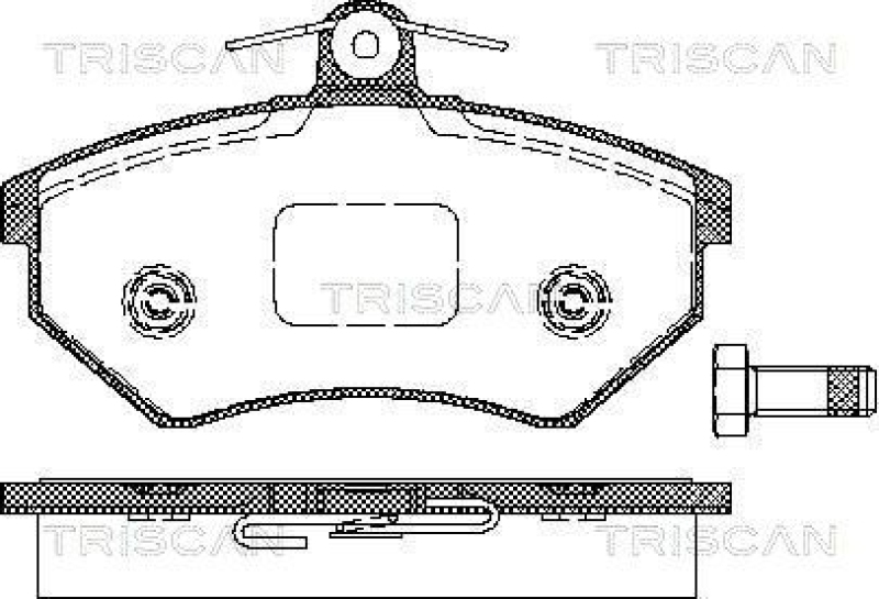 TRISCAN 8110 29986 Bremsbelag Vorne für Volkswagen Golf, Passat, V