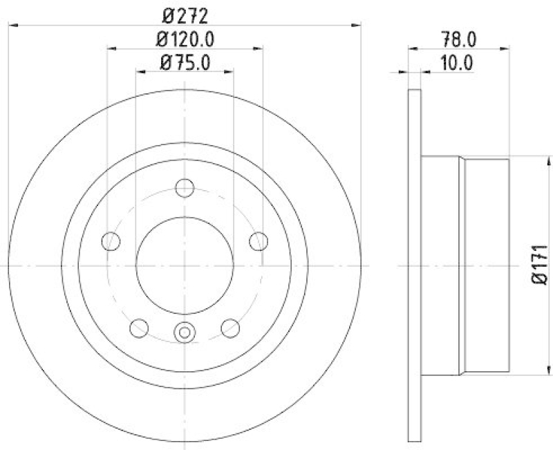 HELLA 8DD 355 104-261 Bremsscheibe