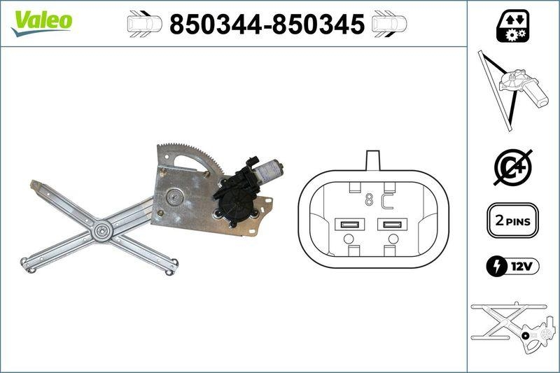 VALEO 850344 Fensterheber vorne links RENAULT Laguna