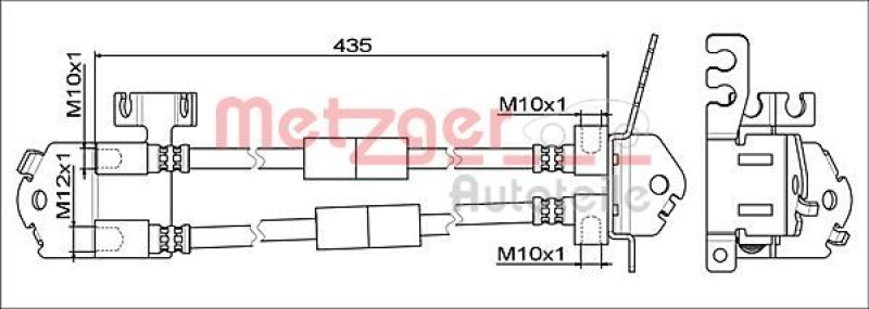 METZGER 4111557 Bremsschlauch für FORD HA MI.