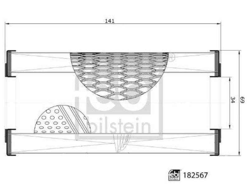 FEBI BILSTEIN 182567 Ölfilter mit Dichtring für Massey Ferguson