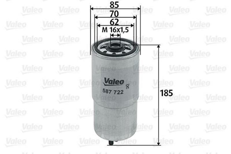 VALEO 587722 Kraftstofffilter, Diesel