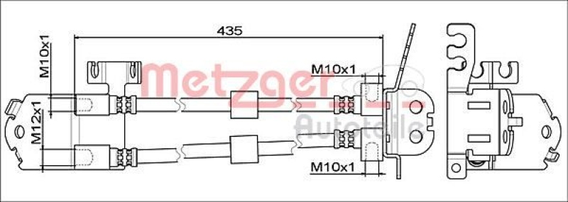 METZGER 4111558 Bremsschlauch für FORD HA MI.