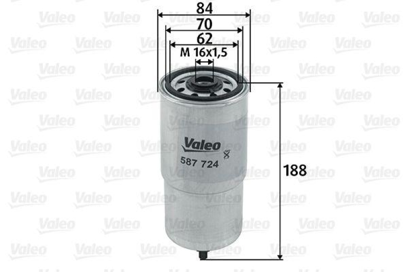 VALEO 587724 Kraftstofffilter, Diesel