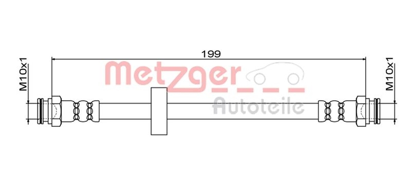 METZGER 4111620 Bremsschlauch für FIAT/OPEL HA links/rechts INNEN