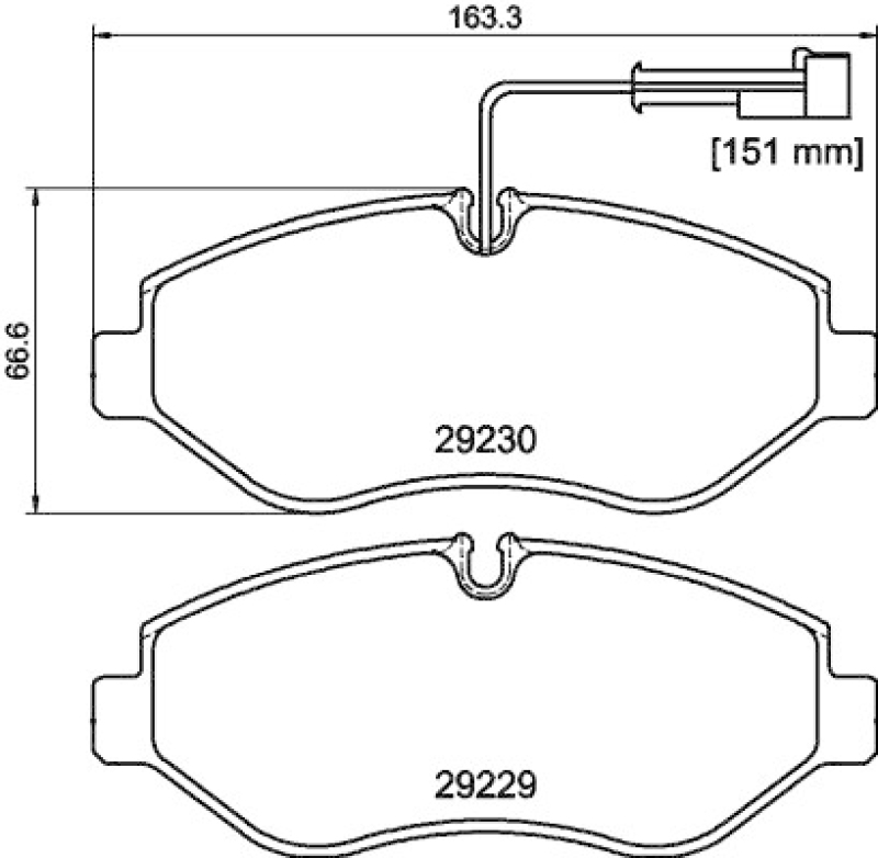 HELLA 8DB 355 005-611 Bremsbelagsatz Scheibenbremse