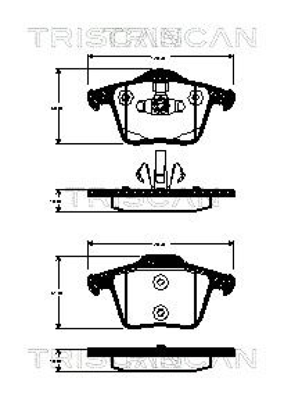 TRISCAN 8110 27011 Bremsbelag Hinten für Volvo Xc90