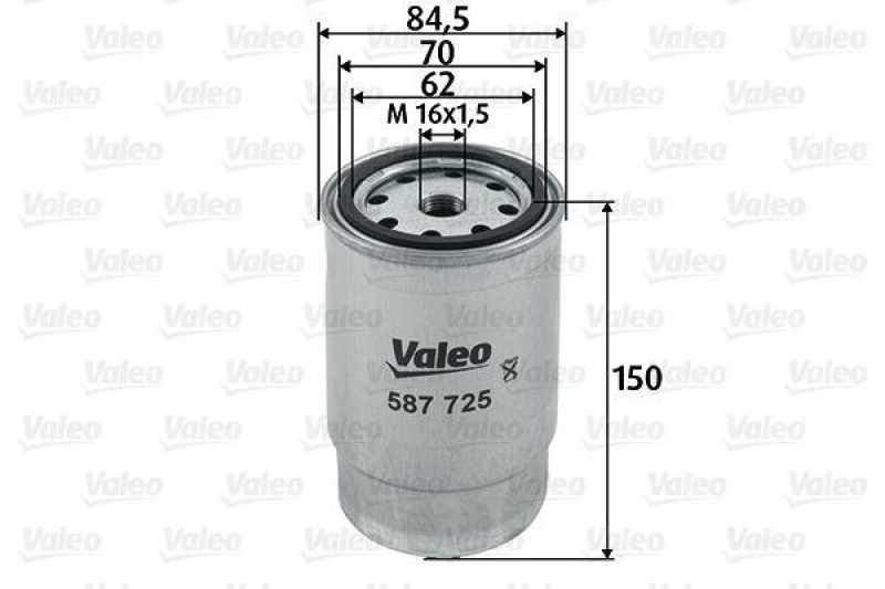 VALEO 587725 Kraftstofffilter, Diesel