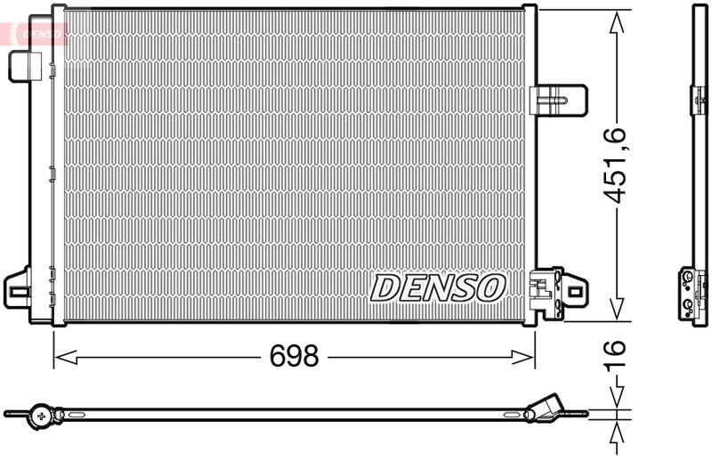 DENSO DCN32028 Kondensator A/C VW TRANSPORTER VI Bus (SGB, SGG, SGJ, SGC, SGH) (15-)