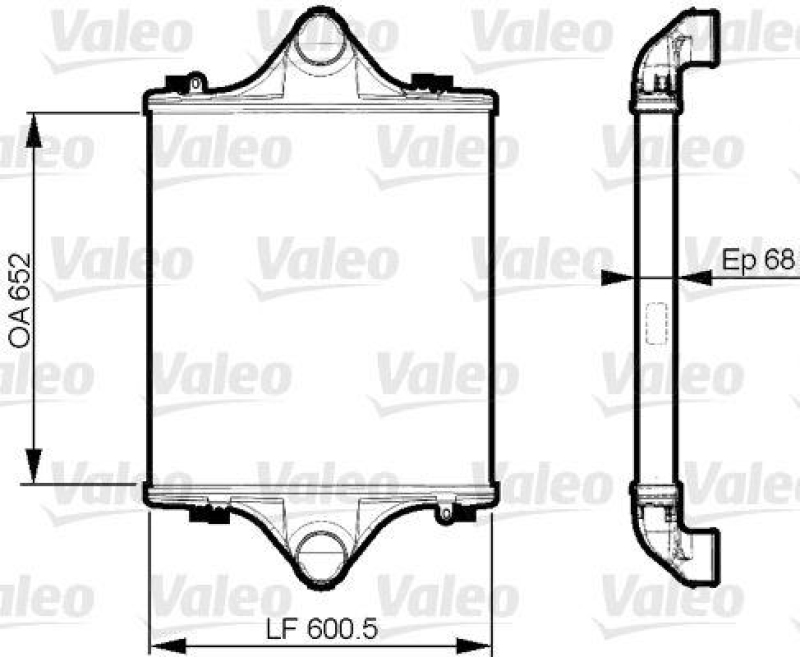 VALEO 818881 Ladeluftkuhler MAN F2000