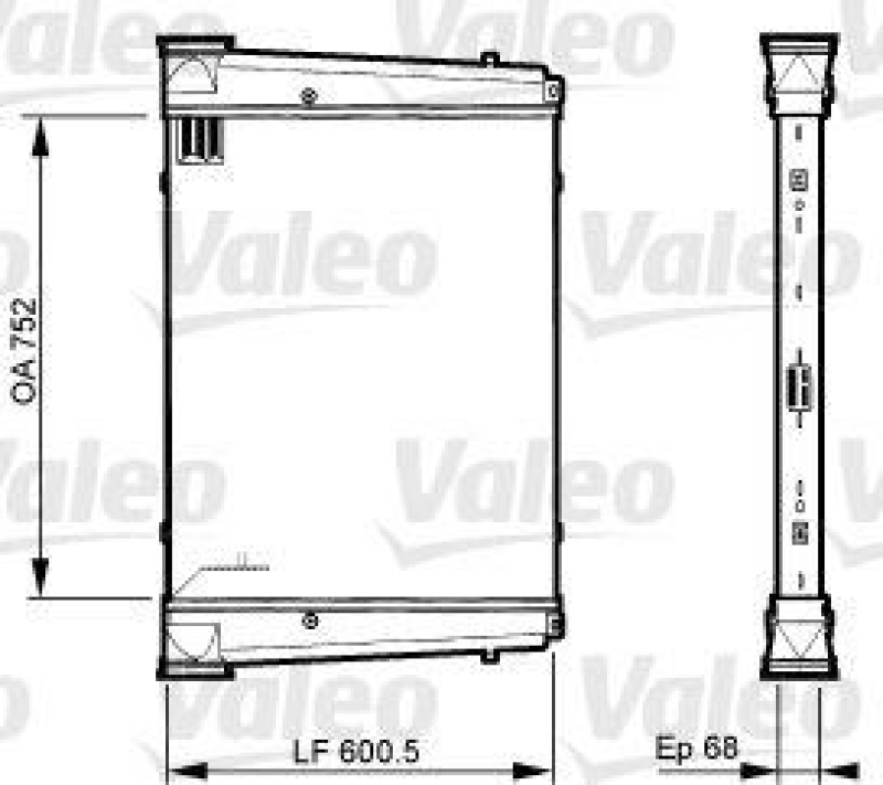 VALEO 818882 Ladeluftkuhler MAN BUS