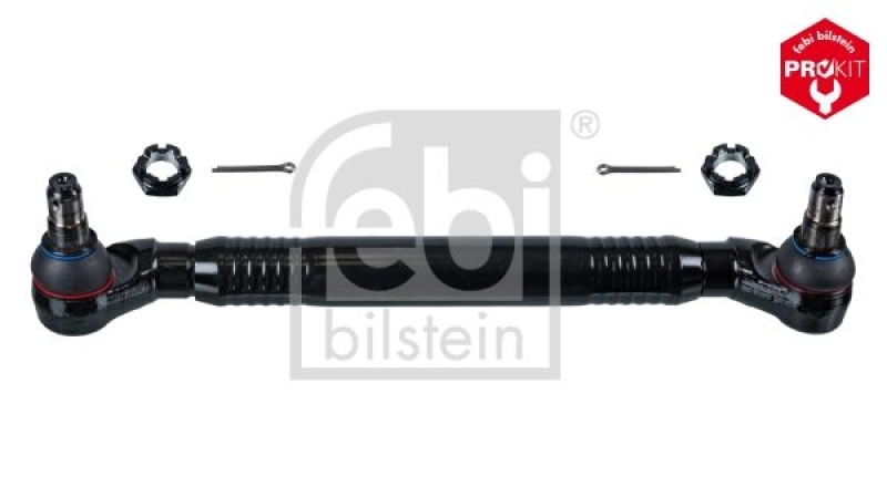 FEBI BILSTEIN 101851 Spurstange mit Kronenmuttern und Splinten für Scania