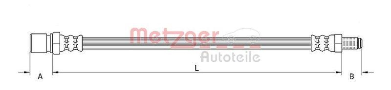 METZGER 4111689 Bremsschlauch für VW VA links/rechts