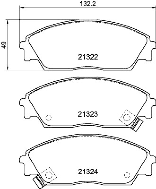 HELLA 8DB 355 005-661 Bremsbelagsatz Scheibenbremse