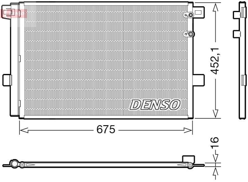 DENSO DCN32065 Kondensator A/C VW AMAROK (2HA, 2HB, S1B, S6B, S7A, S7B) (11-)