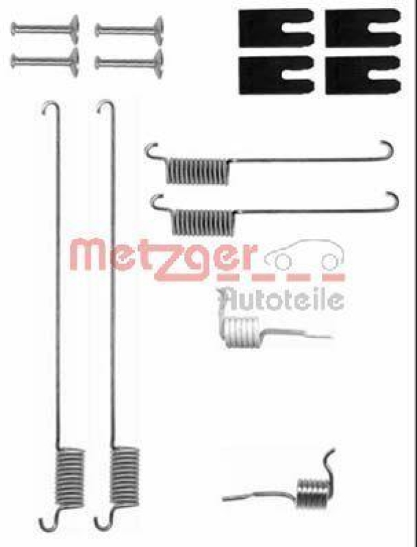 METZGER 105-0829 Zubehörsatz, Bremsbacken für LAND ROVER