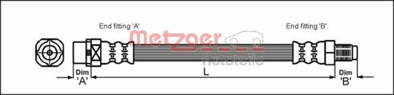 METZGER 4110043 Bremsschlauch für BMW VA links/rechts