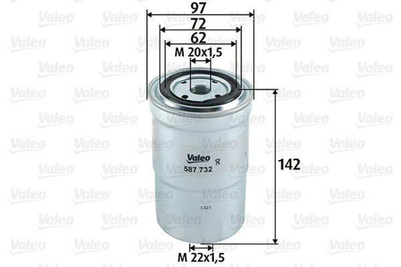 VALEO 587732 Kraftstofffilter, Diesel