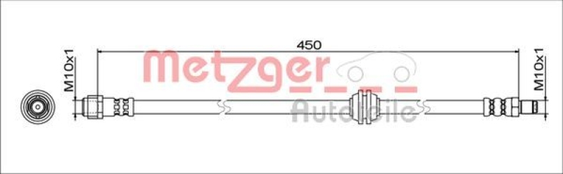 METZGER 4111775 Bremsschlauch für MB HA links/rechts