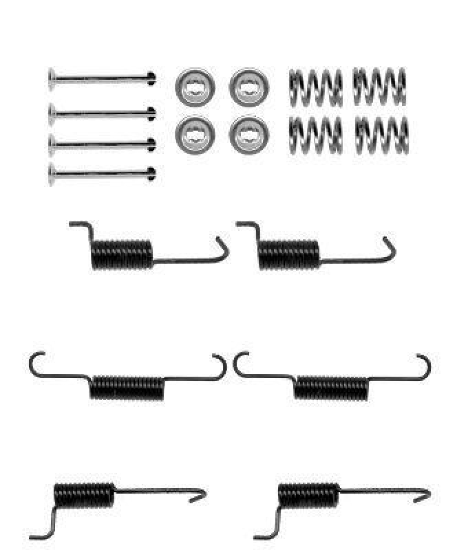 HELLA 8DZ 355 202-081 Zubehörsatz, Bremsbacken für HYUNDAI