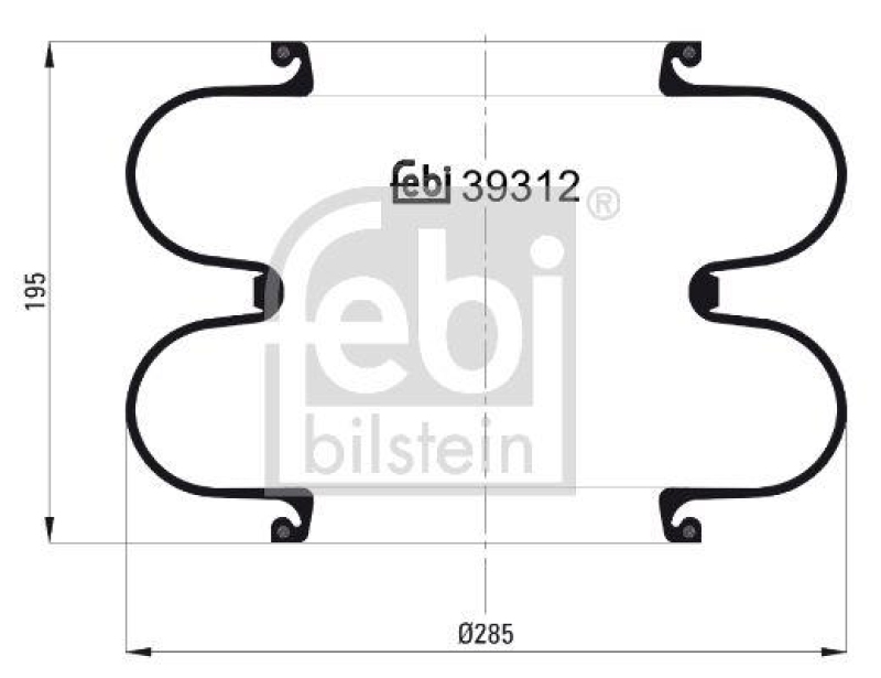 FEBI BILSTEIN 39312 Luftfederbalg für M A N