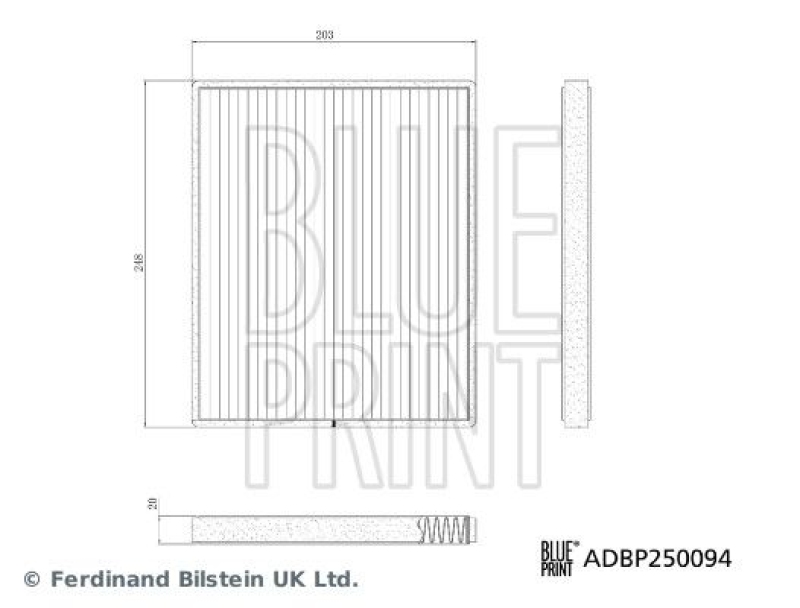 BLUE PRINT ADBP250094 Innenraumfilter für Maxus