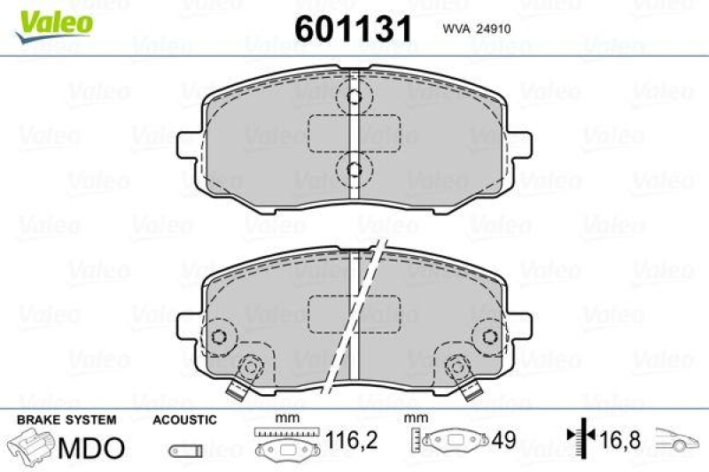 VALEO 601131 SBB-Satz PREMIUM