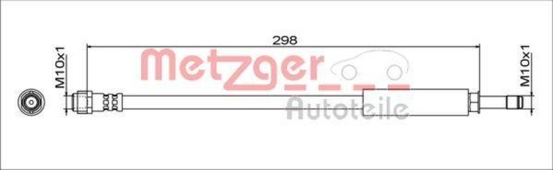 METZGER 4111786 Bremsschlauch für MB HA links/rechts