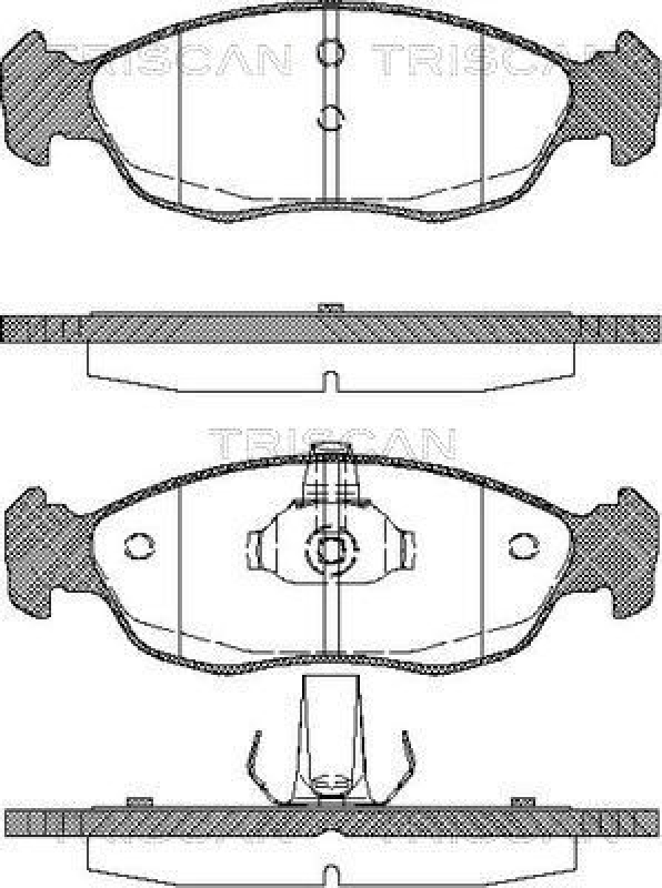 TRISCAN 8110 28009 Bremsbelag Vorne für Citroen Xsara