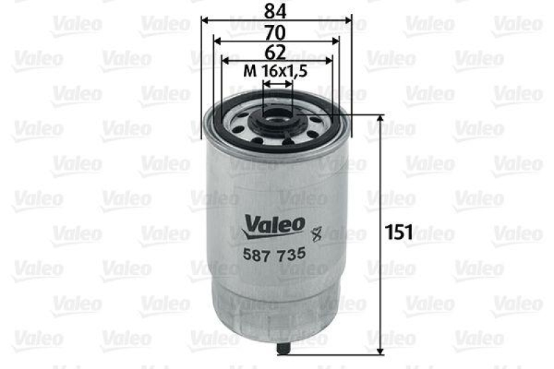 VALEO 587735 Kraftstofffilter, Diesel