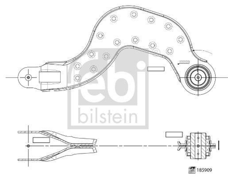 FEBI BILSTEIN 185909 Querlenker mit Lager für Mercedes-Benz