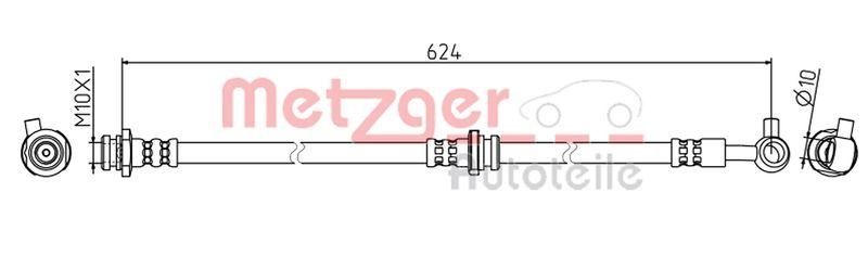 METZGER 4111834 Bremsschlauch für RENAULT VA links/rechts