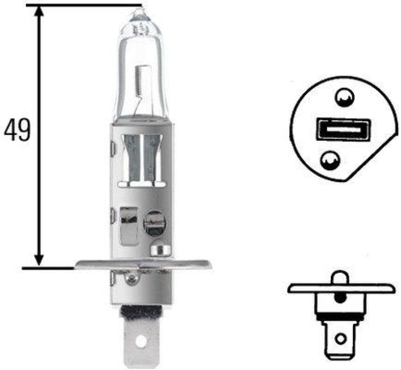 HELLA 8GH 002 089-153 Glühleuchte 12V H1 P14,5s