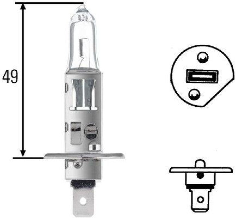 HELLA 8GH 002 089-153 Gl&uuml;hleuchte 12V H1 P14,5s