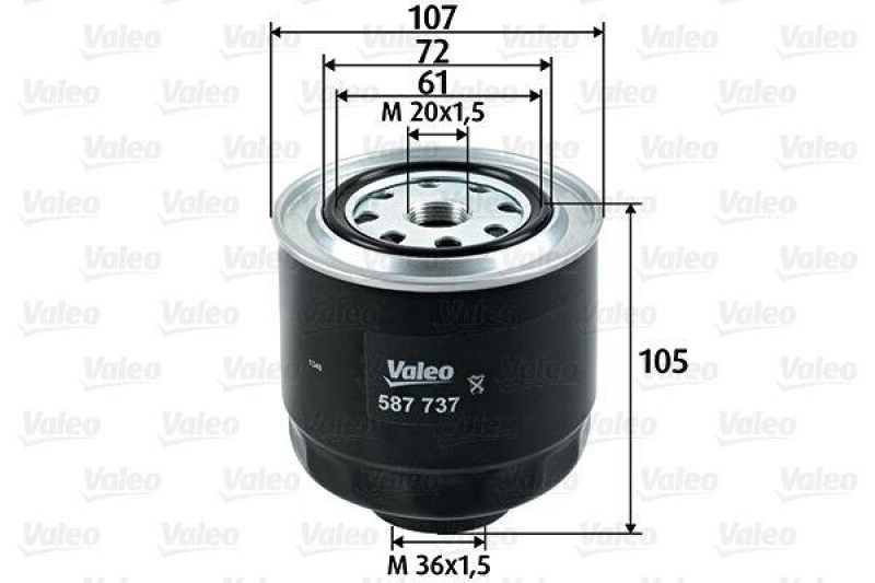 VALEO 587737 Kraftstofffilter, Diesel