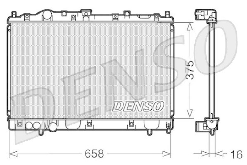 DENSO DRM45004 Kühler MITSUBISHI COLT V (CJ_, CP_) 1300 GL,GLX (CJ1A) (1996 - 2000)