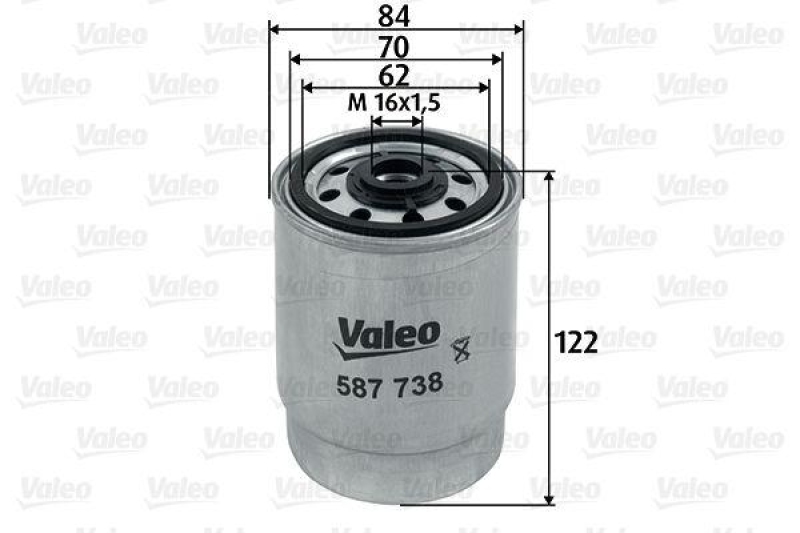 VALEO 587738 Kraftstofffilter, Diesel