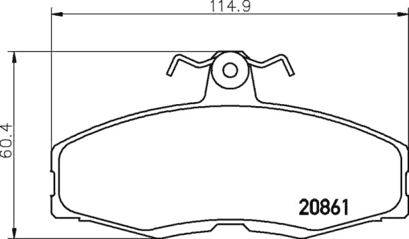 HELLA 8DB 355 005-941 Bremsbelagsatz Scheibenbremse