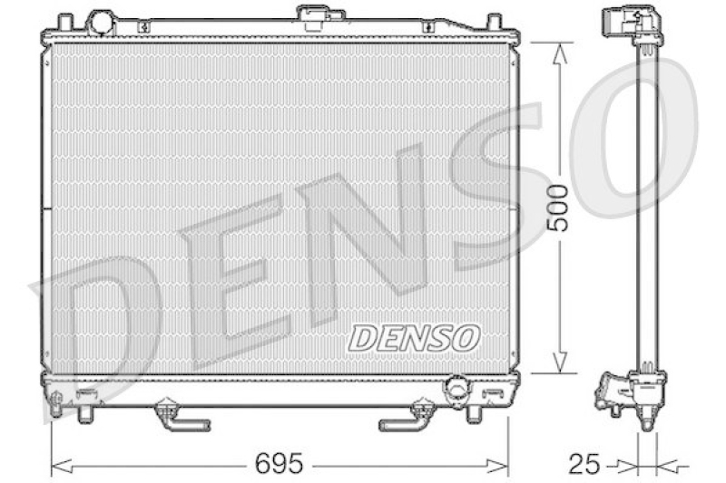 DENSO DRM45007 Kühler MITSUBISHI Pajero Aut. 00/03-00/04