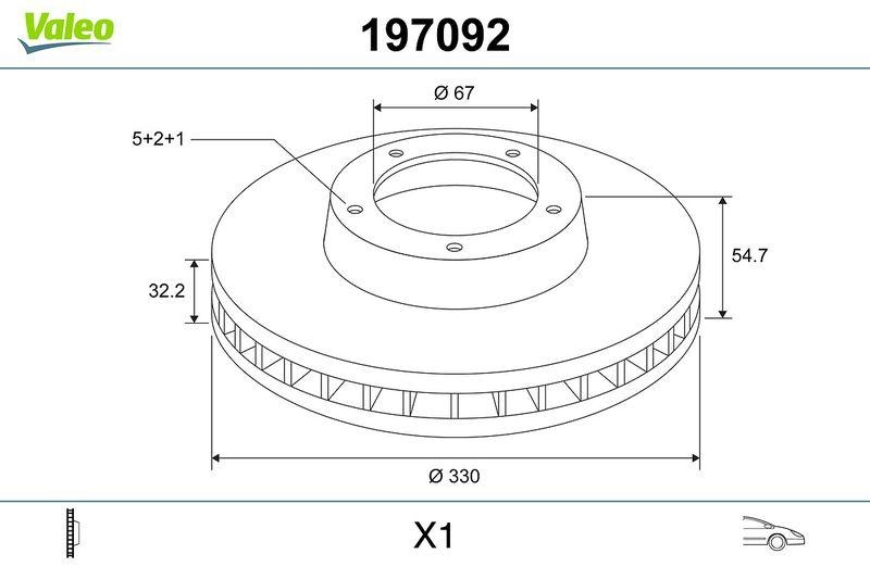 VALEO 197092 Bremsscheibe