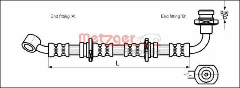 METZGER 4110071 Bremsschlauch f&uuml;r SUZUKI VA links