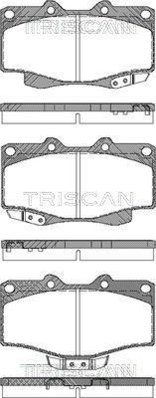 TRISCAN 8110 13178 Bremsbelag Vorne für Toyota Hilux, Landcruiser