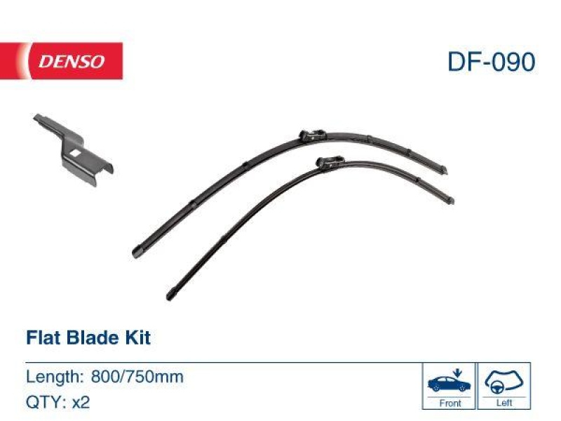 DENSO DF-090 Wischer Flat Blade KIT CITROËN C4 Picasso II 2.0 BlueHDi 150 (13-)