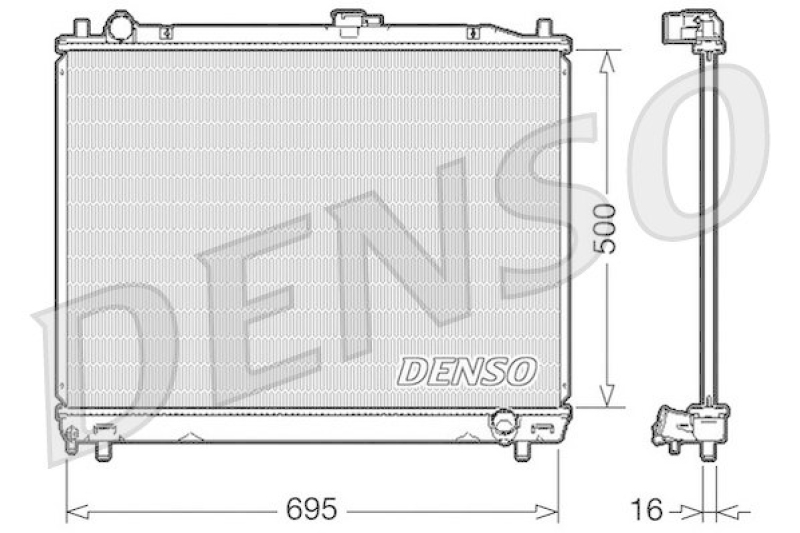 DENSO DRM45008 Kühler MITSUBISHI PAJERO II (V3_W, V2_W, V4_W) 3.5 V6 24V (V25W, V45W) (1994 - 1999)