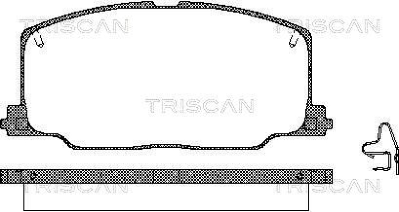 TRISCAN 8110 13879 Bremsbelag Vorne für Toyota Camry, Carina, Celi