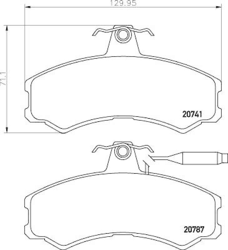 HELLA 8DB 355 006-011 Bremsbelagsatz, Scheibenbremsbelag für FIAT/P.S.A