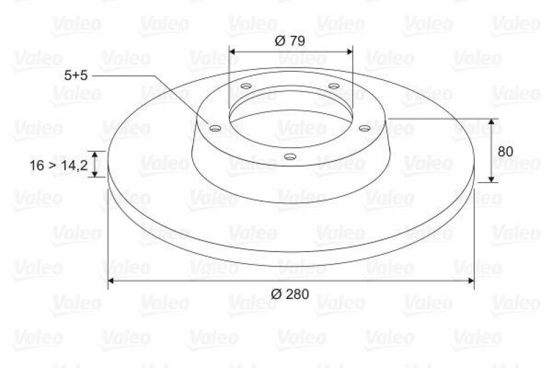 VALEO 197097 Bremsscheibe