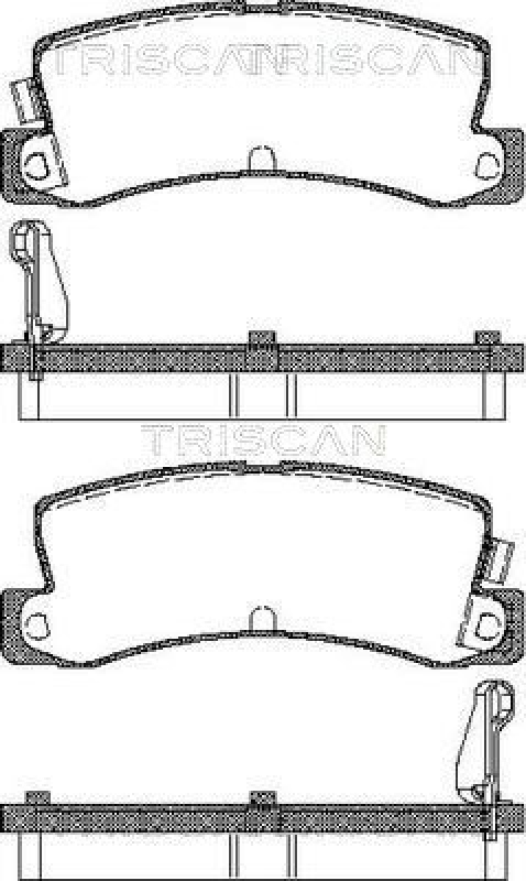 TRISCAN 8110 13955 Bremsbelag Hinten für Toyota Camry, Carina, Coro