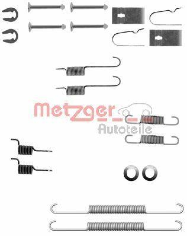 METZGER 105-0847 Zubehörsatz, Bremsbacken für KIA