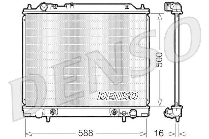 DENSO DRM45013 Kühler MITSUBISHI L 400 Box (PD_W, PC_W, PB_V, PA_W, PA_V) 2500 TD (PD5W, PD5V, PA5W, PA5V) (1996 - 2005)